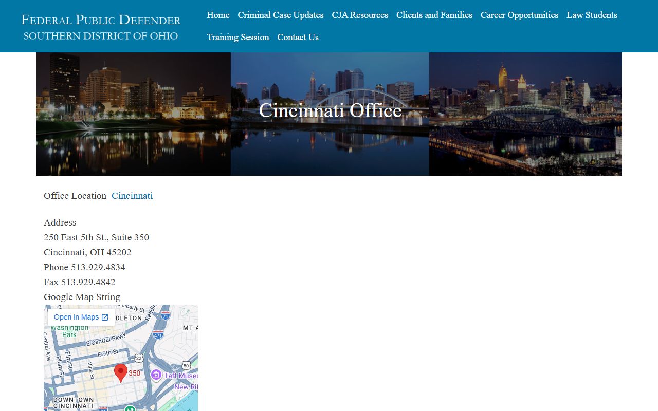 Hamilton County federal public defender - Federal Public Defender Southern District of Ohio Cincinnati office page